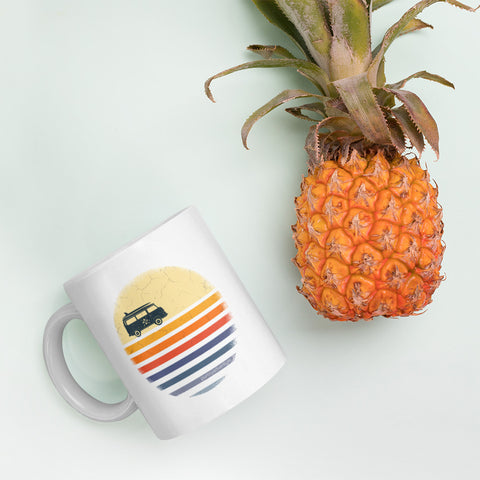 Gradient Sunset Surf Van Mug